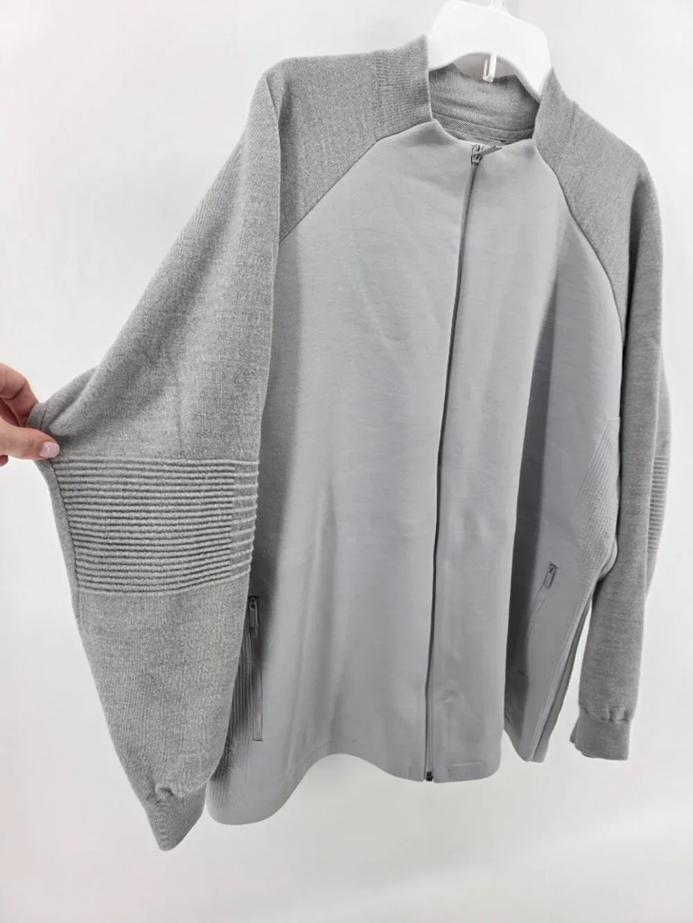 Adidas‎ Adi Pure Grey Full Zip Sweater Jacket – Men's XL – Mixed Knit